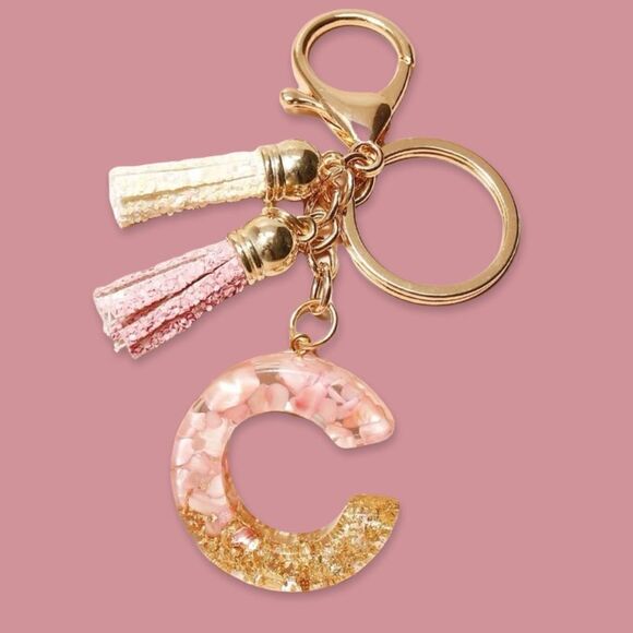 3/$25❗️Boho Letter “C” Charm keychain - Picture 1 of 3
